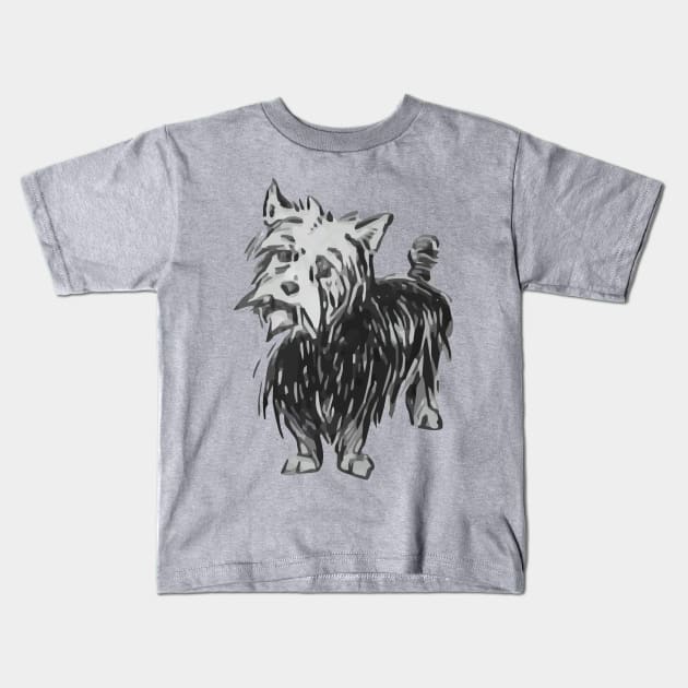 Toto at attention Kids T-Shirt by Quick Nick Pics